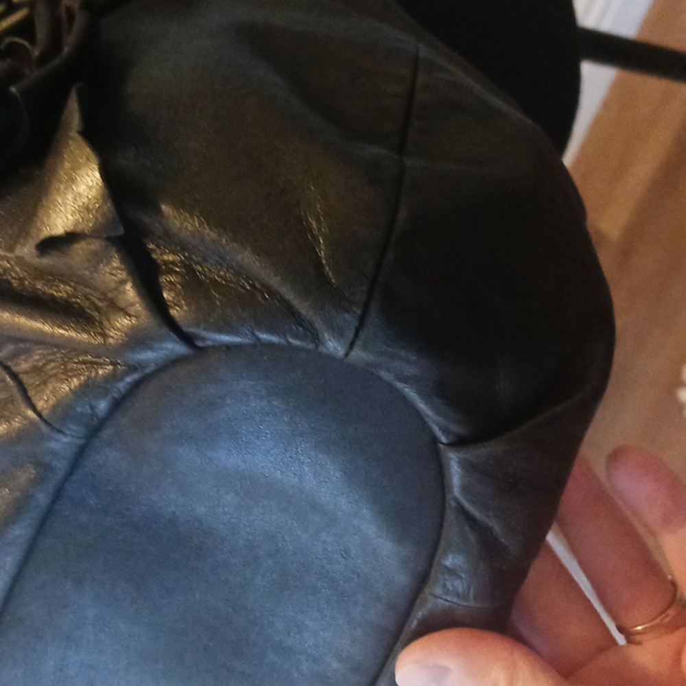 Coach Limited Edition Coach Sophia Black Leather Gunmetal Studs Bag MSRP $795 - Picture 9 of 16